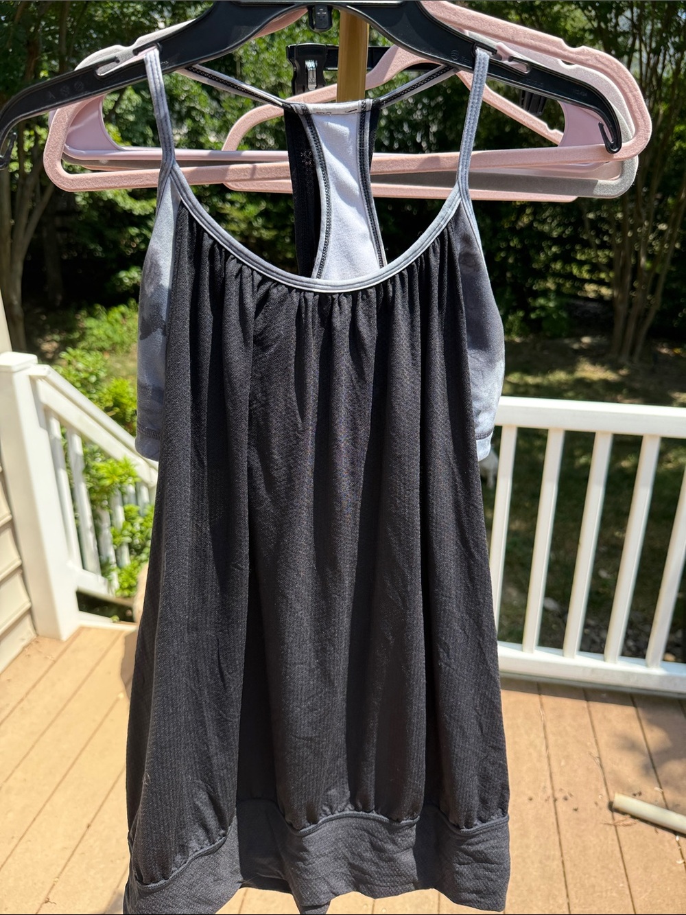 Lululemon Black and Gray Racerback Tank Top with built in Bra  - no tags